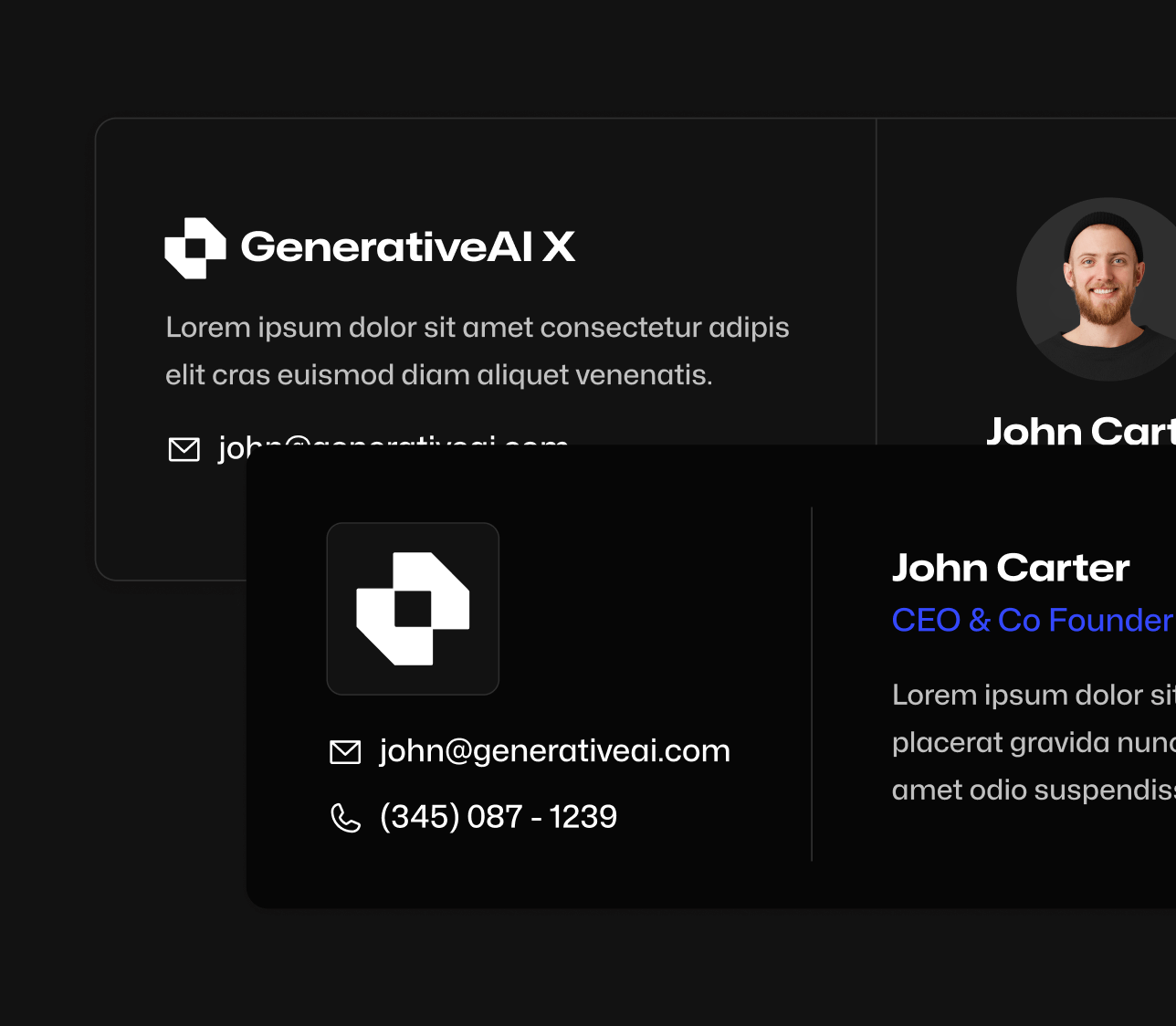 GenerativeAI X - Email Signature - AI Generator Webflow Template