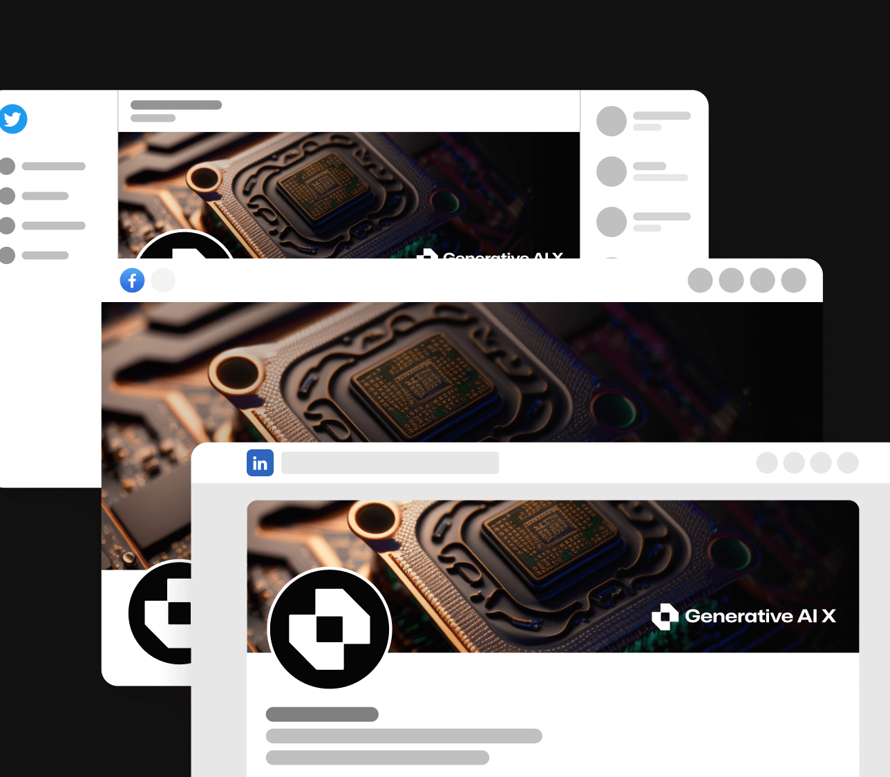 GenerativeAI X - Social Media Assets - AI Generator Webflow Template