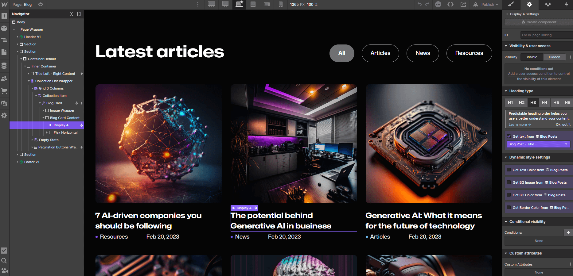 CMS Content - GenerativeAI X Webflow Template