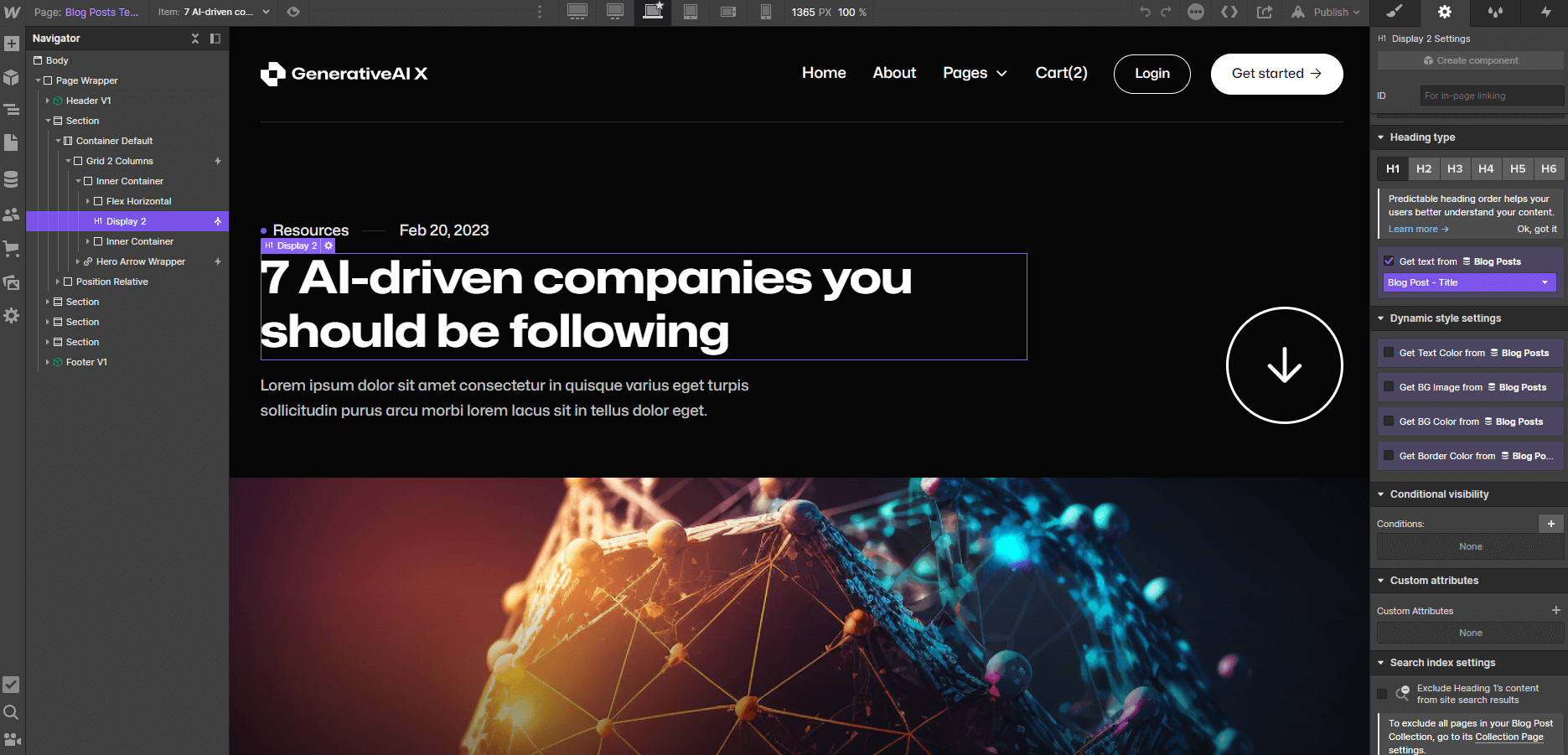 CMS Page - GenerativeAI X Webflow Template