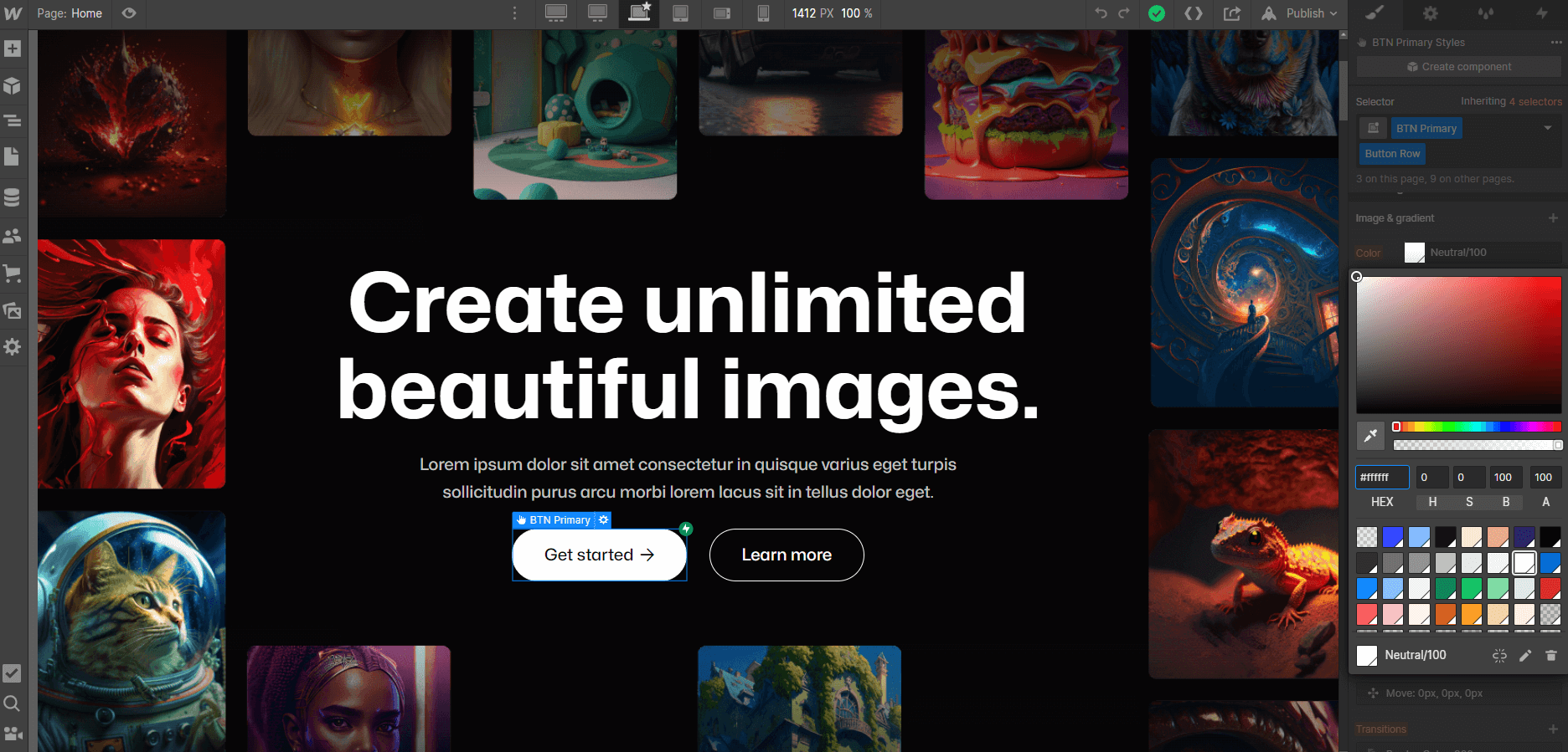Color - GenerativeAI X Webflow Template