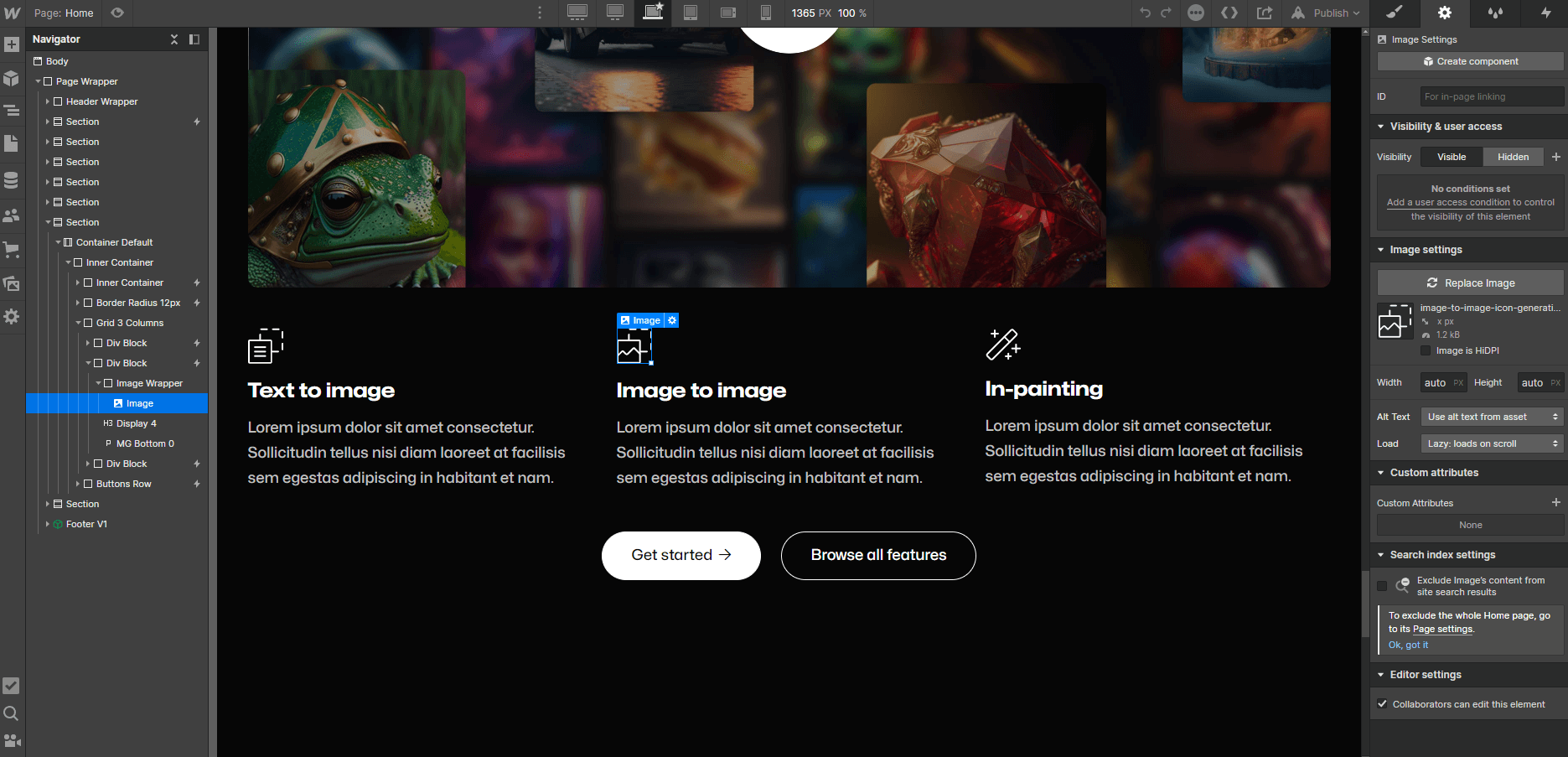 Graphics And Icons - GenerativeAI X Webflow Template