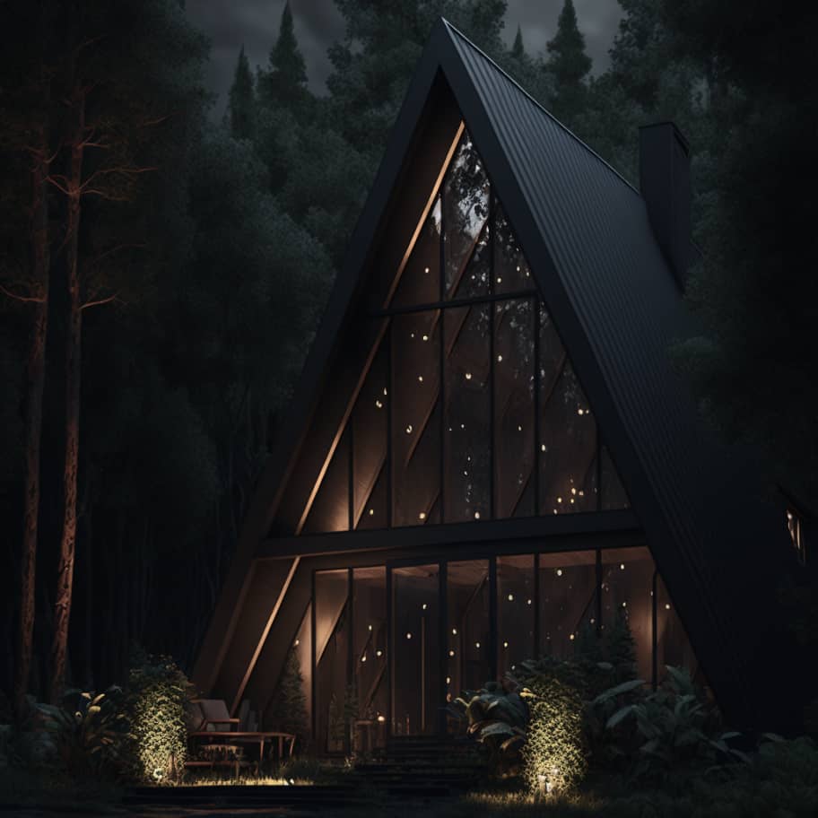 Modern House In The Middle Of A Forest Image 02 - GenerativeAI X Webflow Template