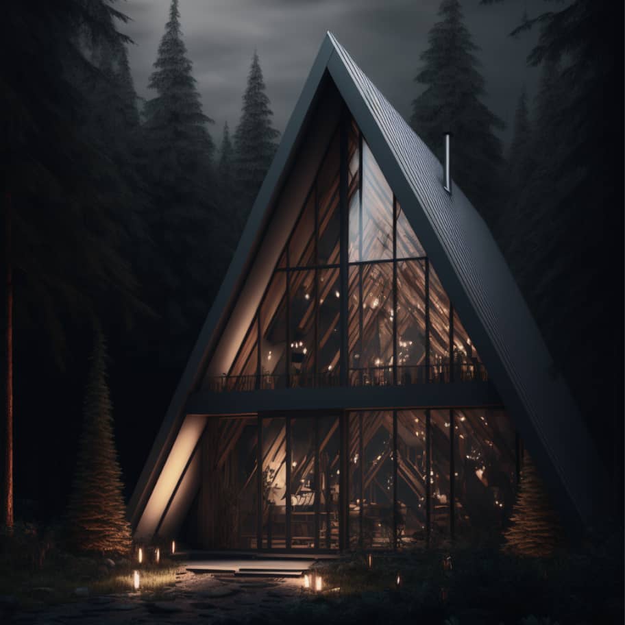 Modern House In The Middle Of A Forest Image 03 - GenerativeAI X Webflow Template